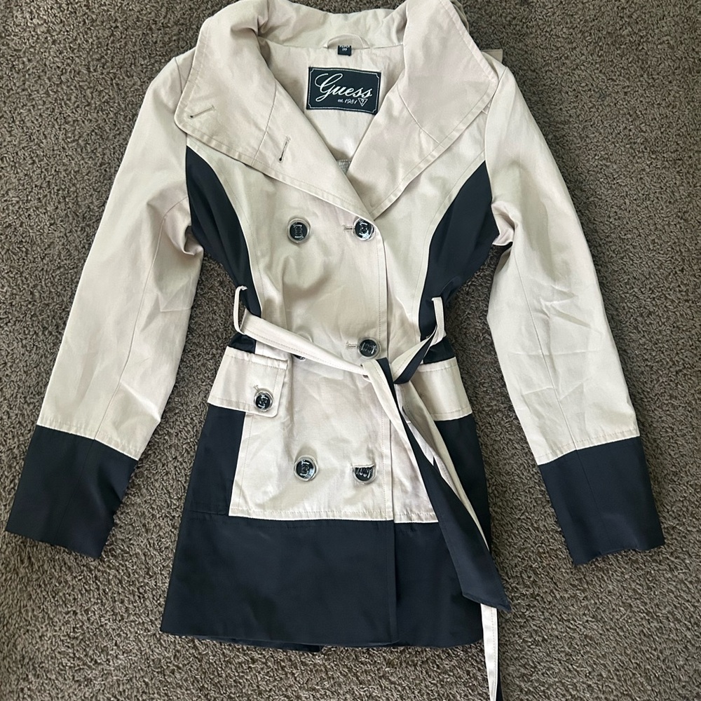 Guess Women's Two-Tone Trench Coat